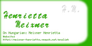 henrietta meixner business card